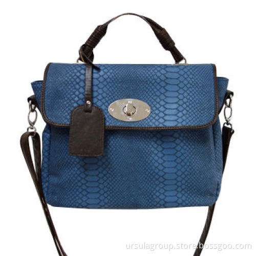 Small tote bag with turn lock closure, two-way handle and S/S